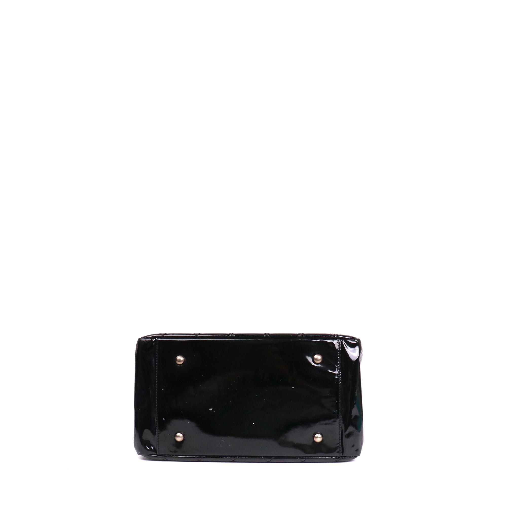 Chanel CHANEL - Chanel Shopping shoulder bag in black patent leather Size ONE SIZE - 4 Thumbnail
