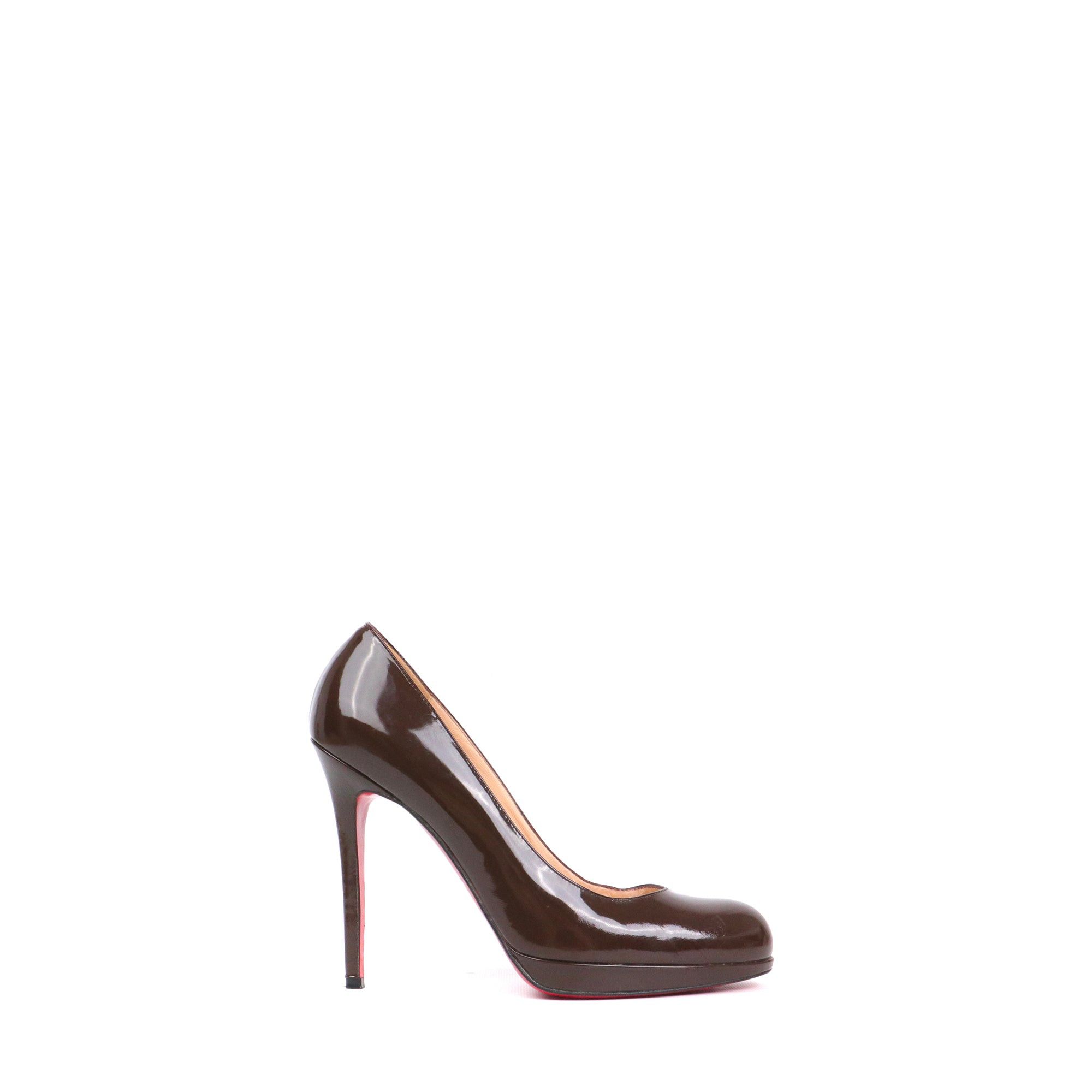 Christian Louboutin LOUBOUTIN - Louboutin Simple Pump pumps in brown patent leather (T39.5) Size US 8.5 / IT 38.5 - 2 Thumbnail