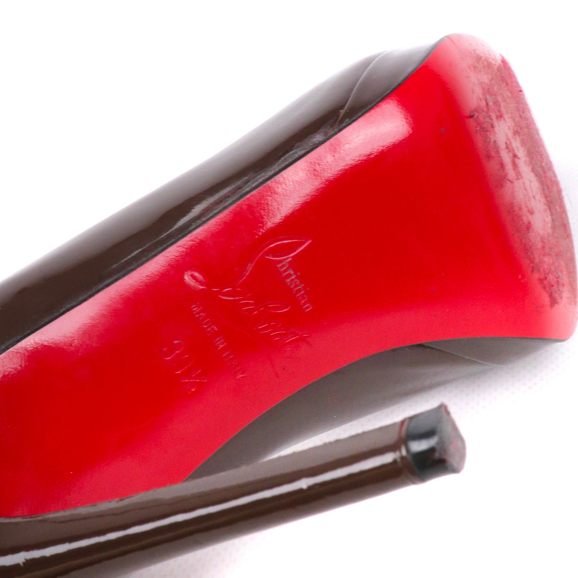 Christian Louboutin LOUBOUTIN - Louboutin Simple Pump pumps in brown patent leather (T39.5) Size US 8.5 / IT 38.5 - 5 Thumbnail