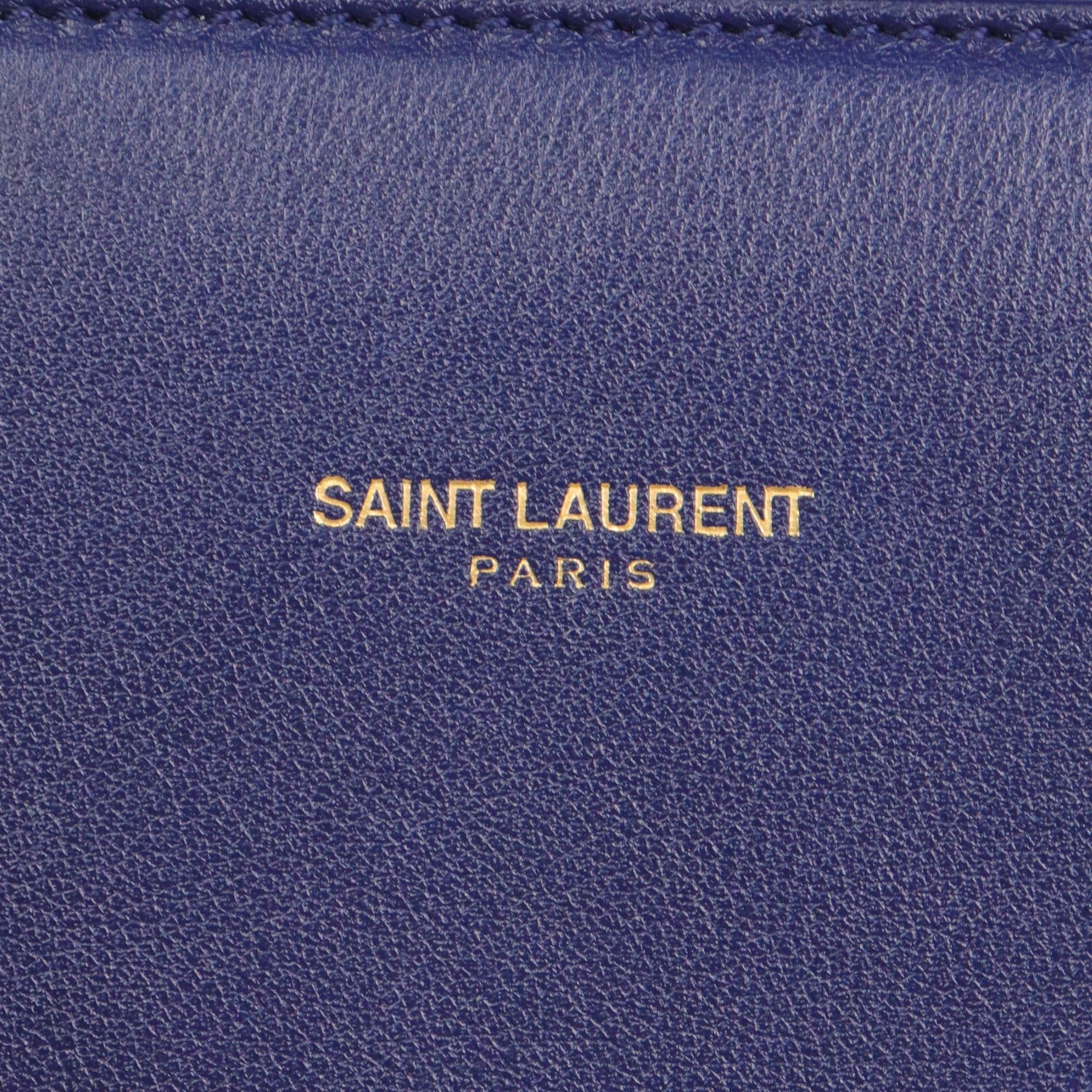 Saint Laurent Paris SAINT LAURENT - Saint Laurent Medium Day Bag in midnight blue leather Size ONE SIZE - 5 Thumbnail