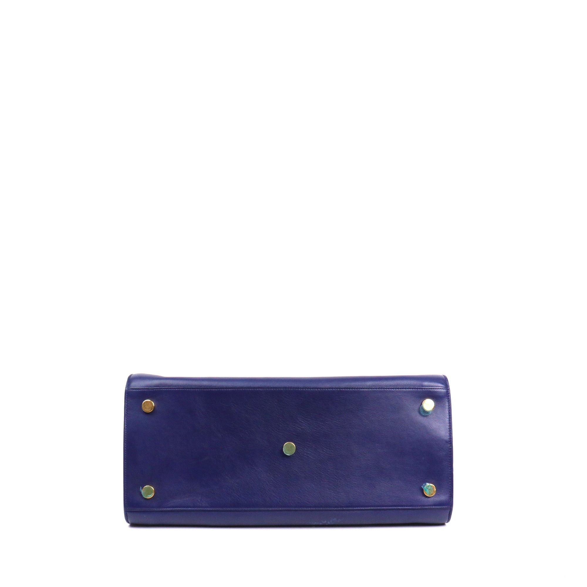 Saint Laurent Paris SAINT LAURENT - Saint Laurent Medium Day Bag in midnight blue leather Size ONE SIZE - 4 Thumbnail