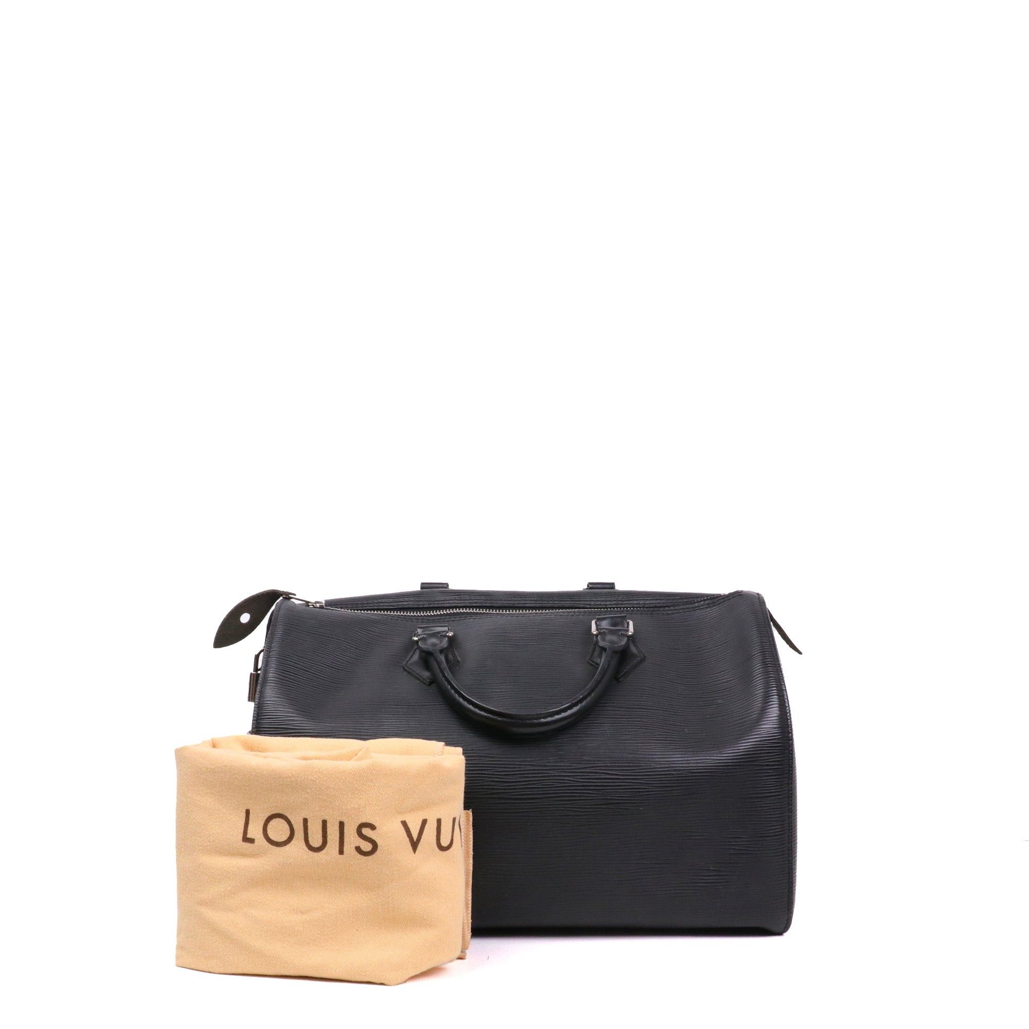Louis Vuitton LOUIS VUITTON - Louis Vuitton Speedy 35 handbag in black epi leather Size ONE SIZE - 9 Thumbnail