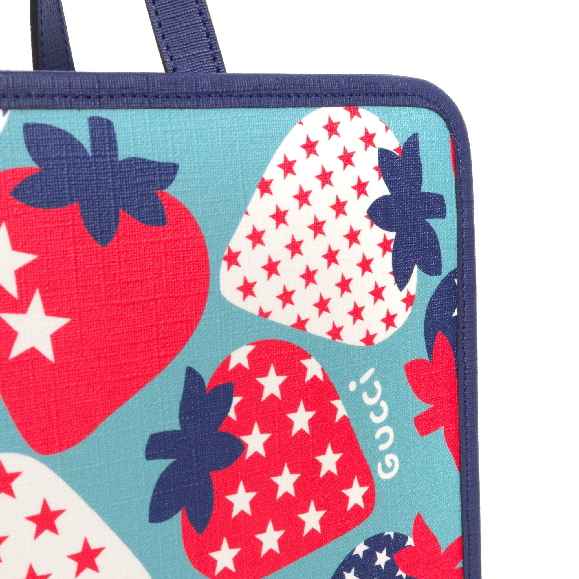 Gucci GUCCI - Gucci Strawberry Star tote bag in coated canvas and leather Size ONE SIZE - 6 Thumbnail
