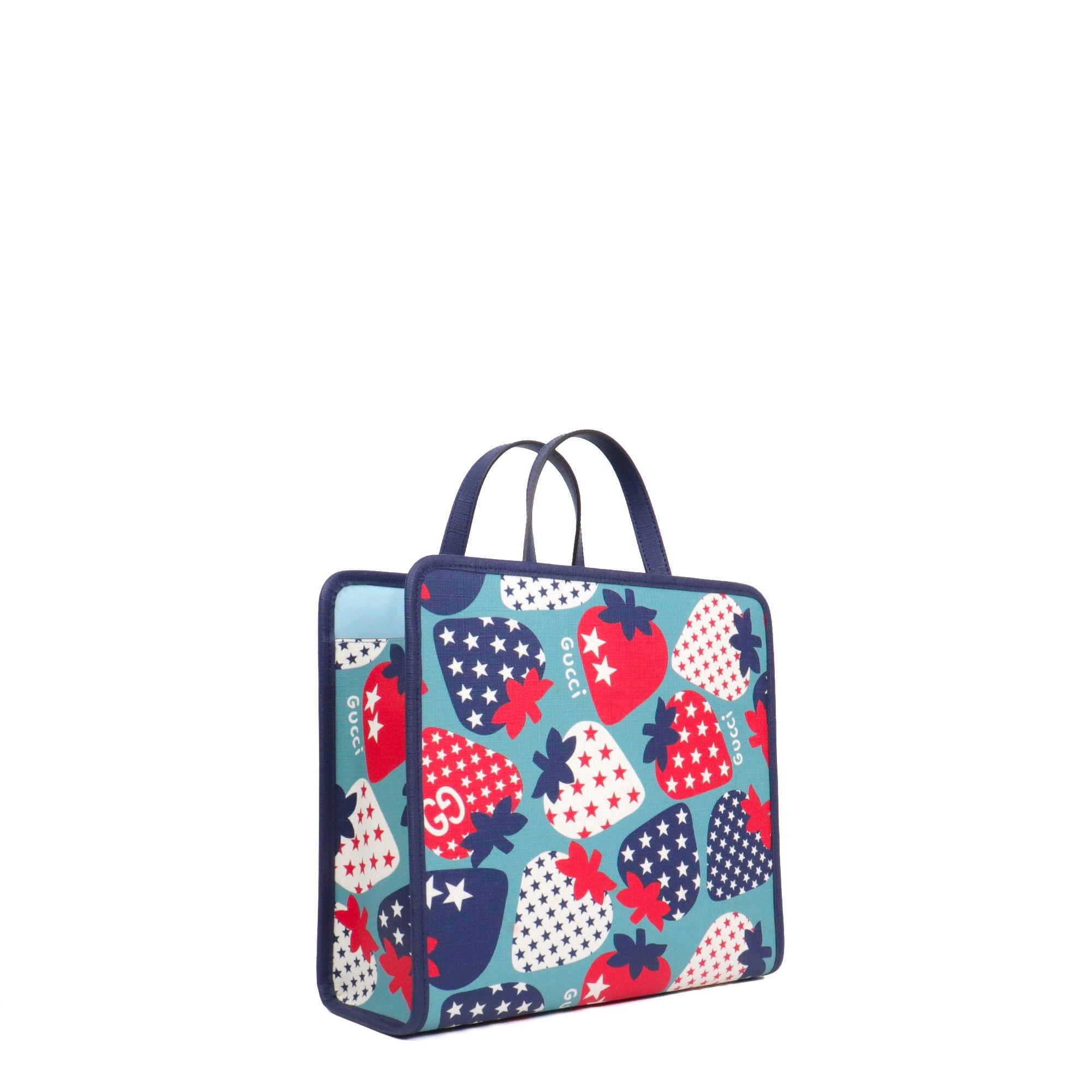 Gucci GUCCI - Gucci Strawberry Star tote bag in coated canvas and leather Size ONE SIZE - 2 Thumbnail