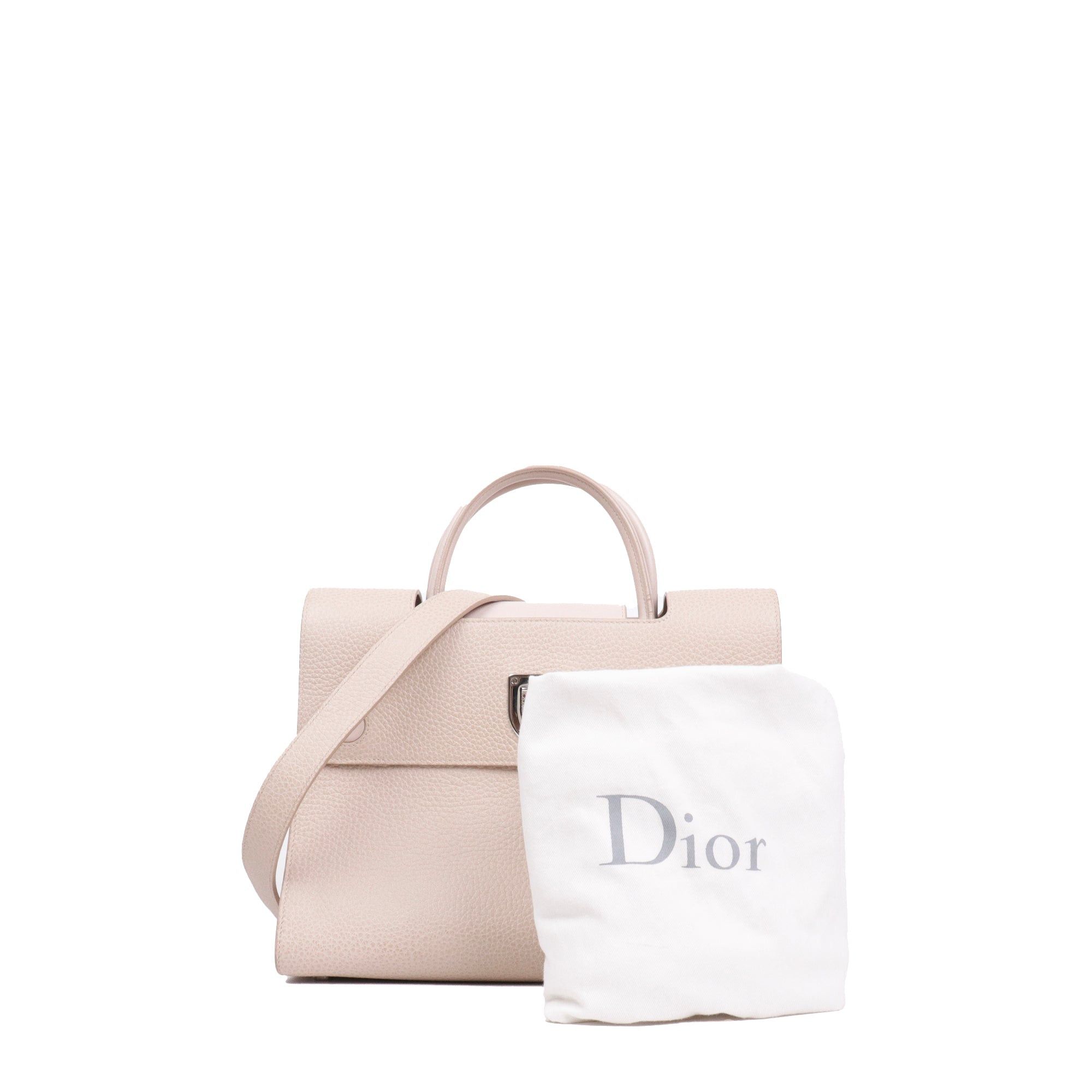 Dior DIOR - Diorever Dior handbag in pale pink grained leather Size ONE SIZE - 9 Thumbnail