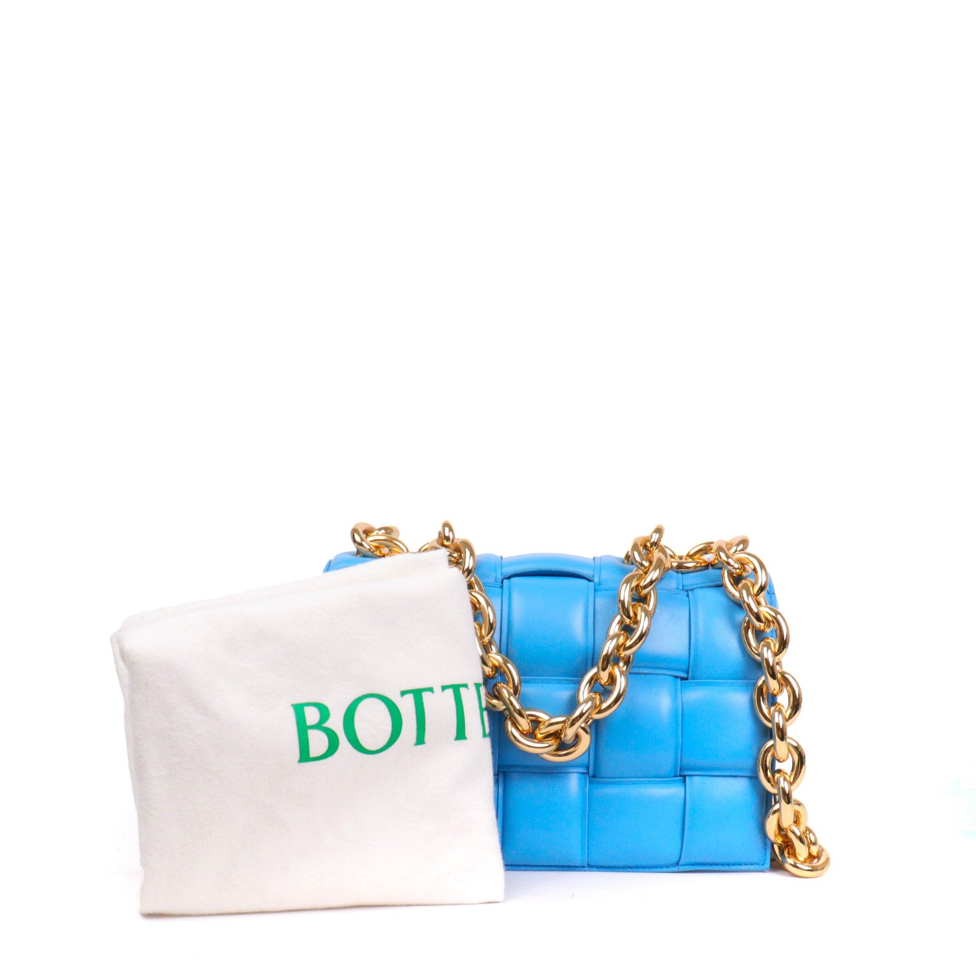Bottega Veneta BOTTEGA VENETA - Bottega Veneta Chain Cassette shoulder bag in blue smooth leather Size ONE SIZE - 10 Thumbnail