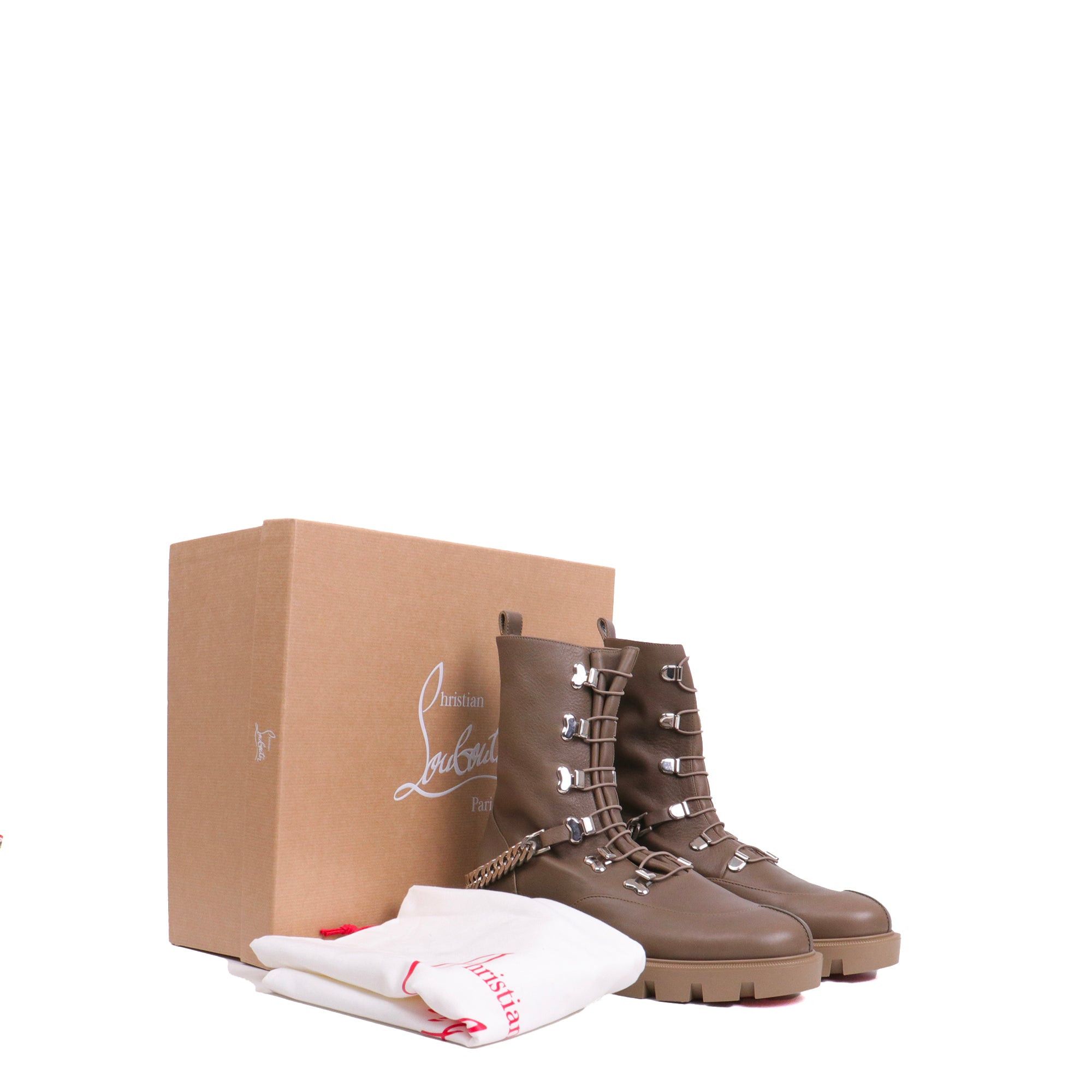 Christian Louboutin LOUBOUTIN - Horse Guarda Louboutin boots in gray leather (T37) Size US 6 / IT 36 - 6 Thumbnail