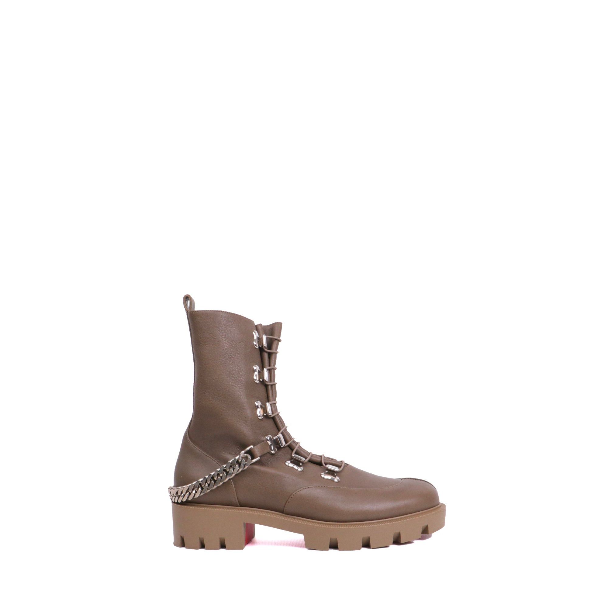 Christian Louboutin LOUBOUTIN - Horse Guarda Louboutin boots in gray leather (T37) Size US 6 / IT 36 - 2 Thumbnail