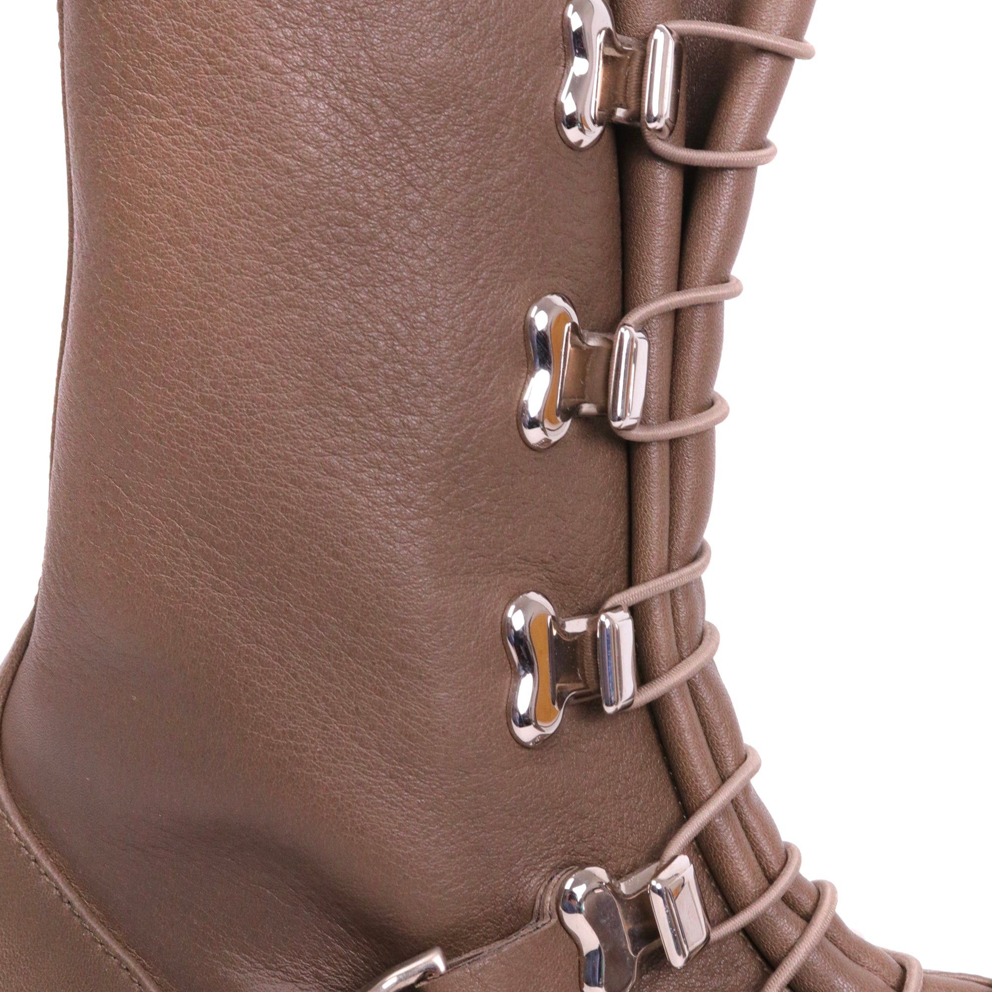Christian Louboutin LOUBOUTIN - Horse Guarda Louboutin boots in gray leather (T37) Size US 6 / IT 36 - 3 Thumbnail