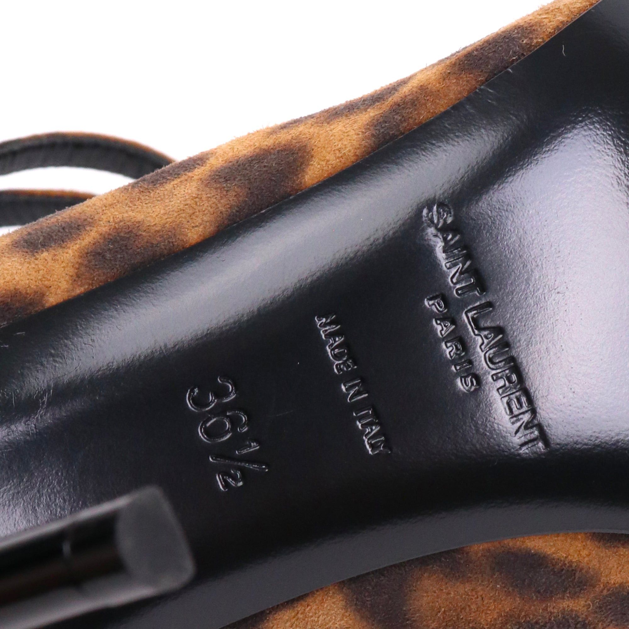 Saint Laurent Paris SAINT LAURENT - Saint Laurent Lexi heeled pumps in leopard suede (T36.5) Size US 5.5 / IT 35.5 - 5 Thumbnail