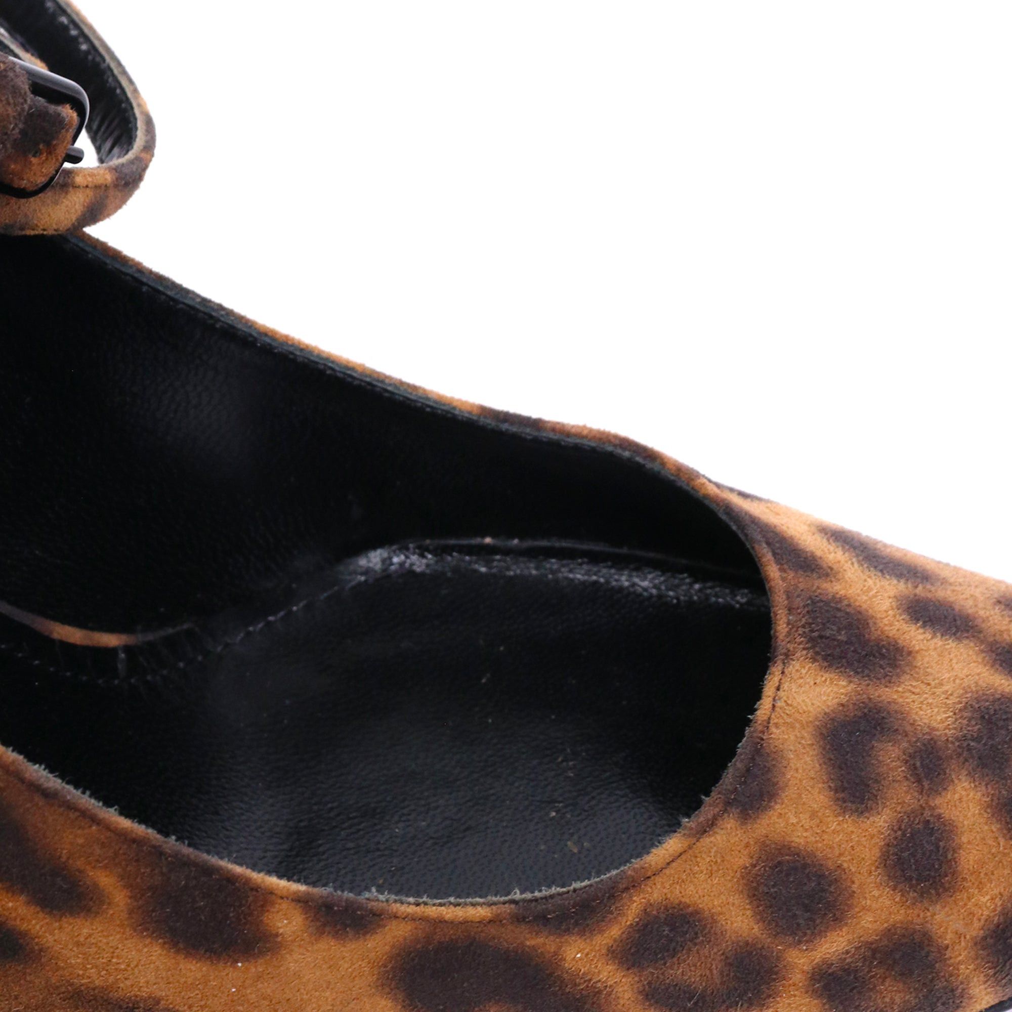 Saint Laurent Paris SAINT LAURENT - Saint Laurent Lexi heeled pumps in leopard suede (T36.5) Size US 5.5 / IT 35.5 - 3 Thumbnail