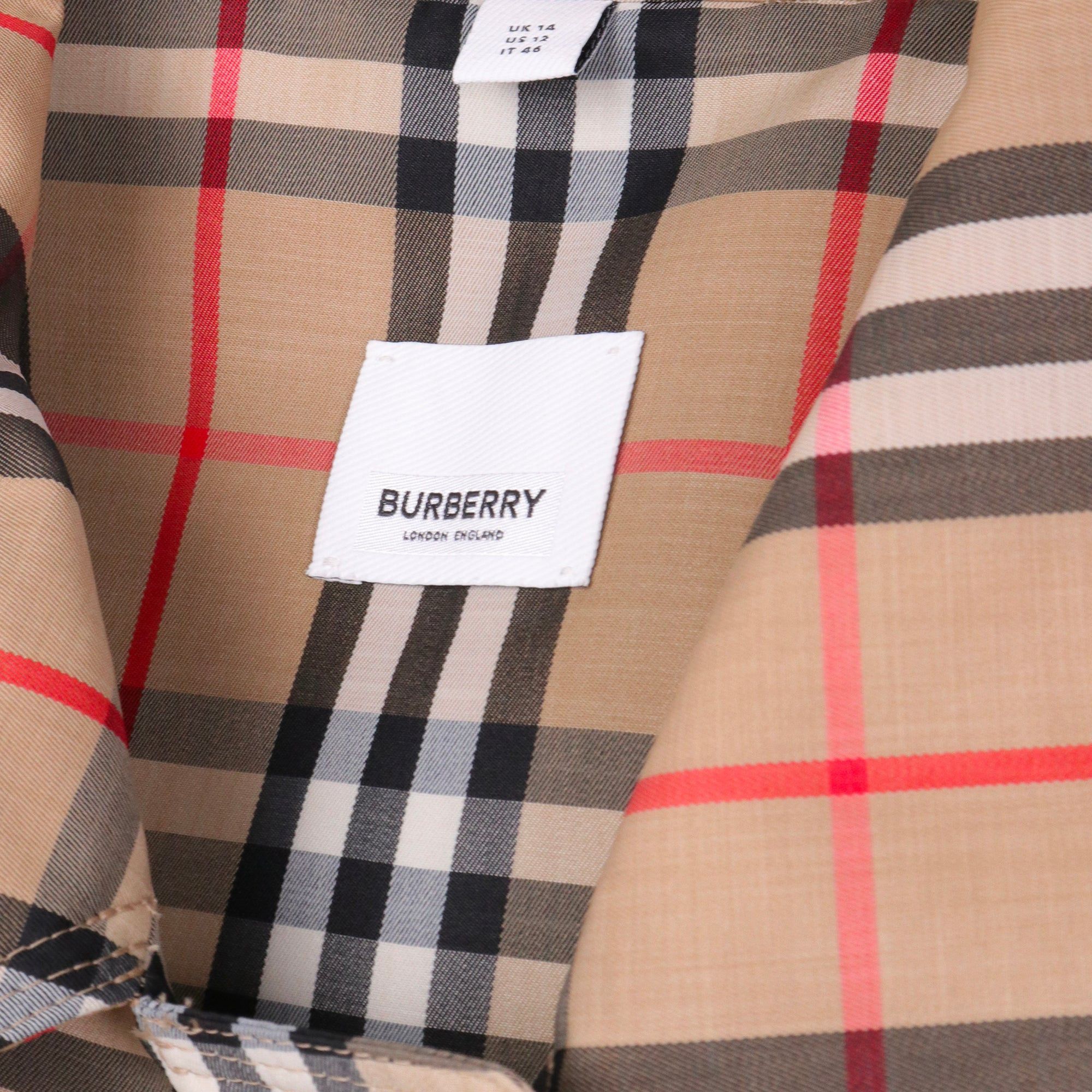 Burberry BURBERRY - Burberry Check patterned trench coat in canvas (T46) Size XL / US 12-14 / IT 48-50 - 2 Thumbnail