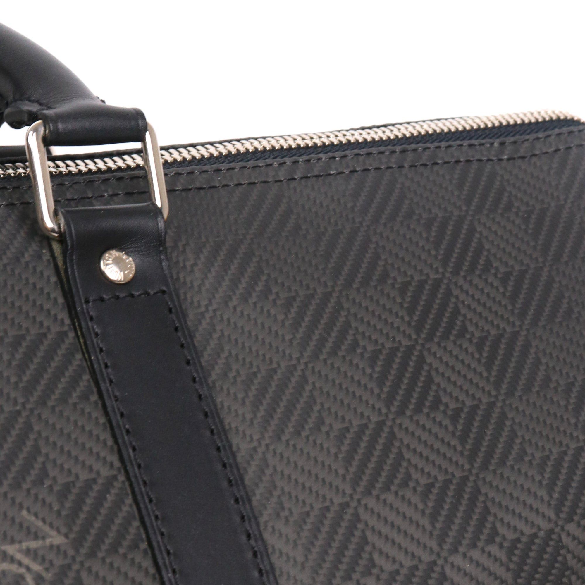 Louis Vuitton LOUIS VUITTON - Louis Vuitton Keepall 45 travel bag in carbon damier canvas Size ONE SIZE - 6 Thumbnail
