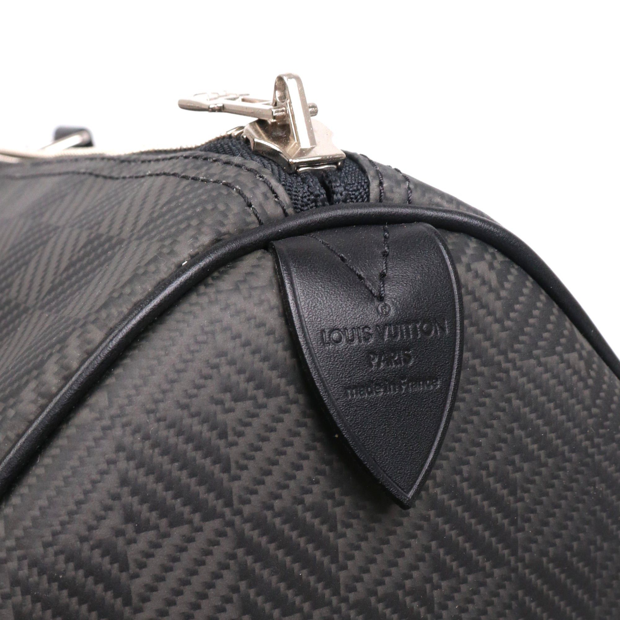 Louis Vuitton LOUIS VUITTON - Louis Vuitton Keepall 45 travel bag in carbon damier canvas Size ONE SIZE - 7 Thumbnail