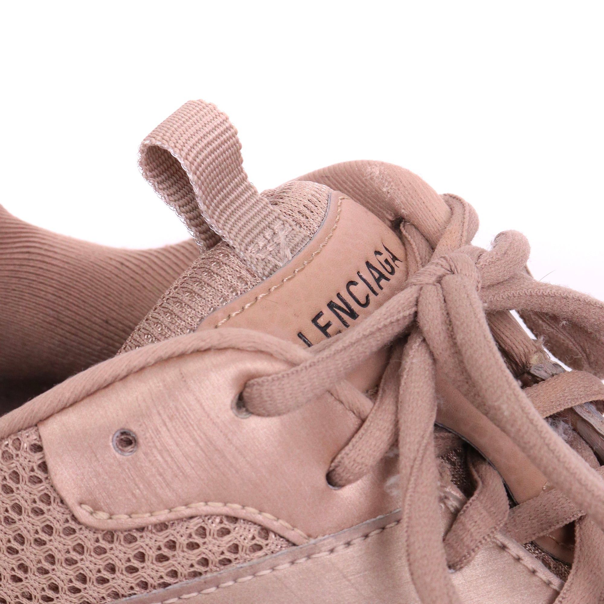 Balenciaga BALENCIAGA - Balenciaga Track sneakers in brown leather and canvas (T42) Size US 11 / IT 41 - 4 Thumbnail
