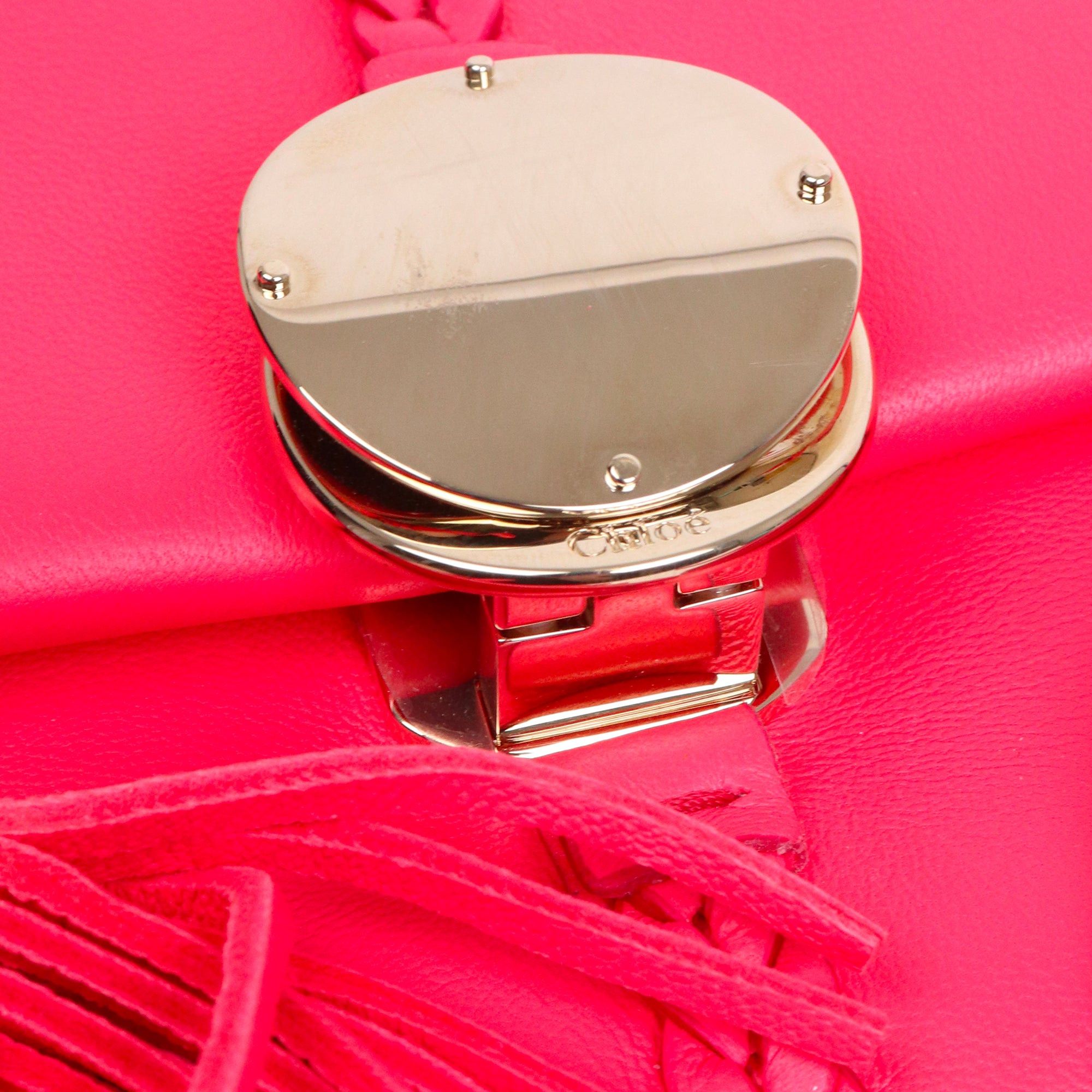 Chloe CHLOÉ - Chloé Pénélope PM shoulder bag in pink leather Size ONE SIZE - 6 Thumbnail
