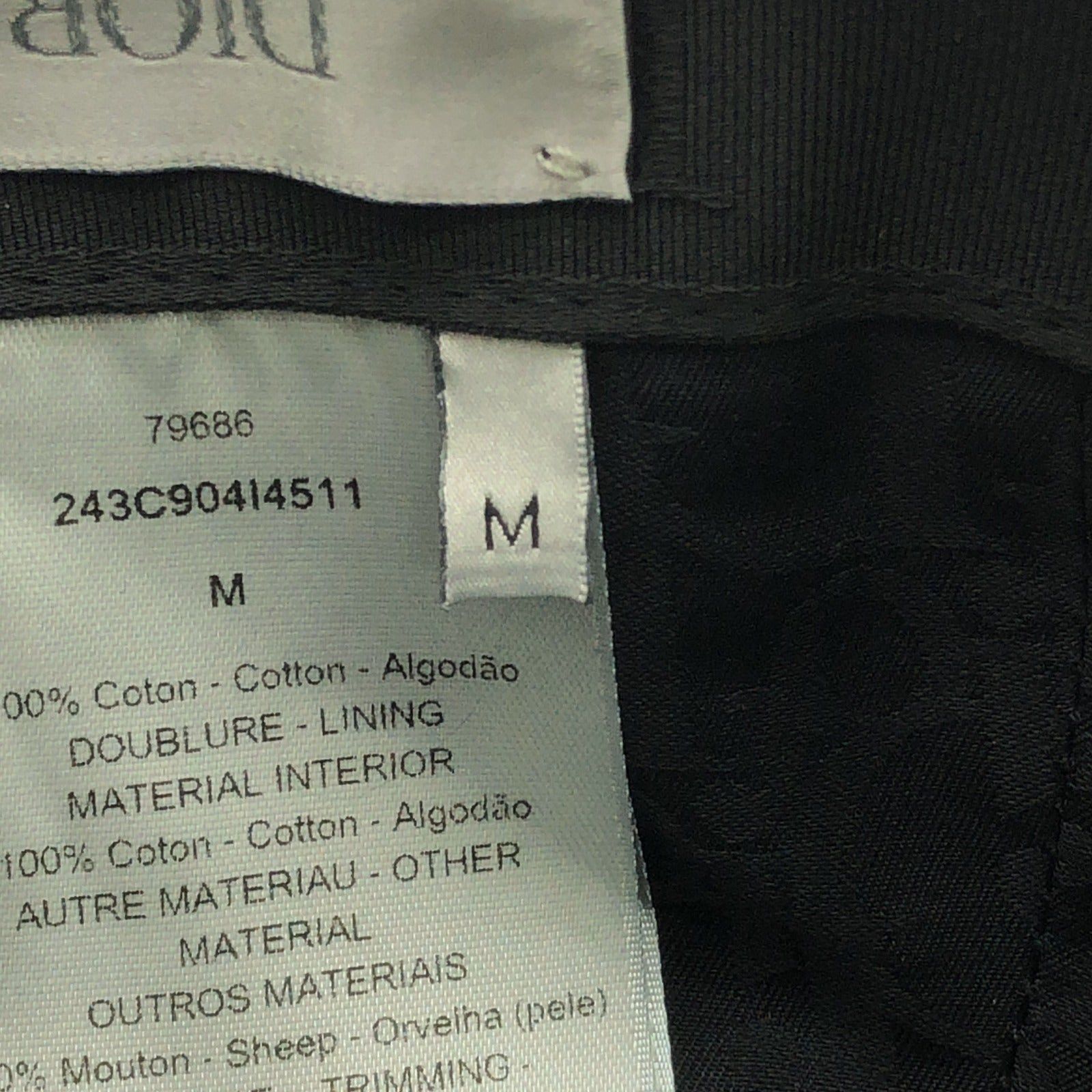Dior Dior Baseball Cap Cotton Black Size ONE SIZE - 6 Thumbnail