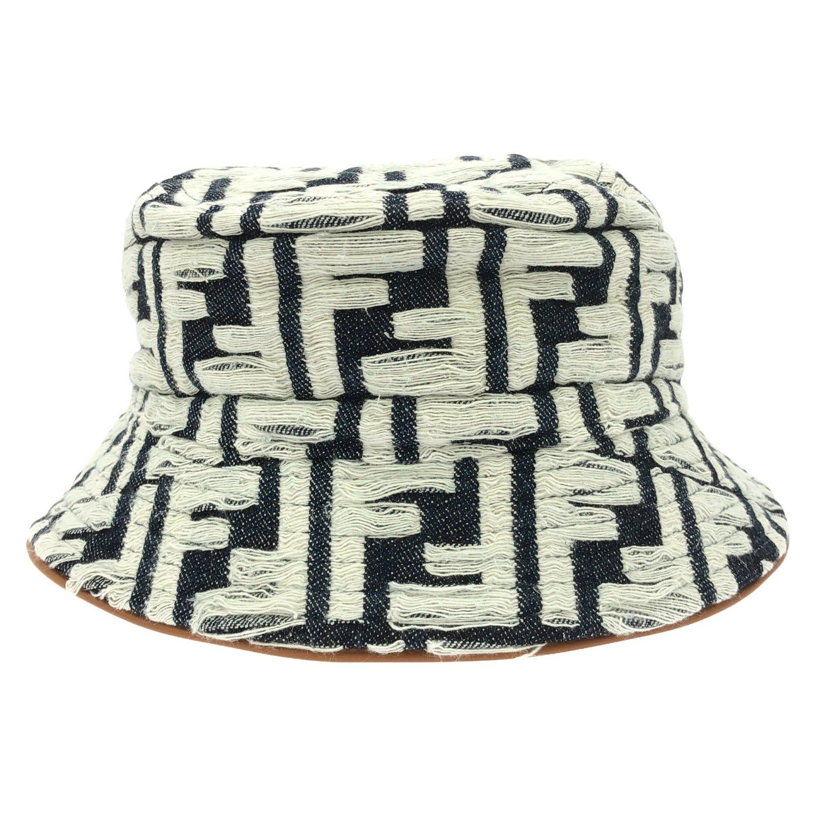 Fendi Fendi Bucket Hat Cotton Navy Size ONE SIZE - 3 Thumbnail