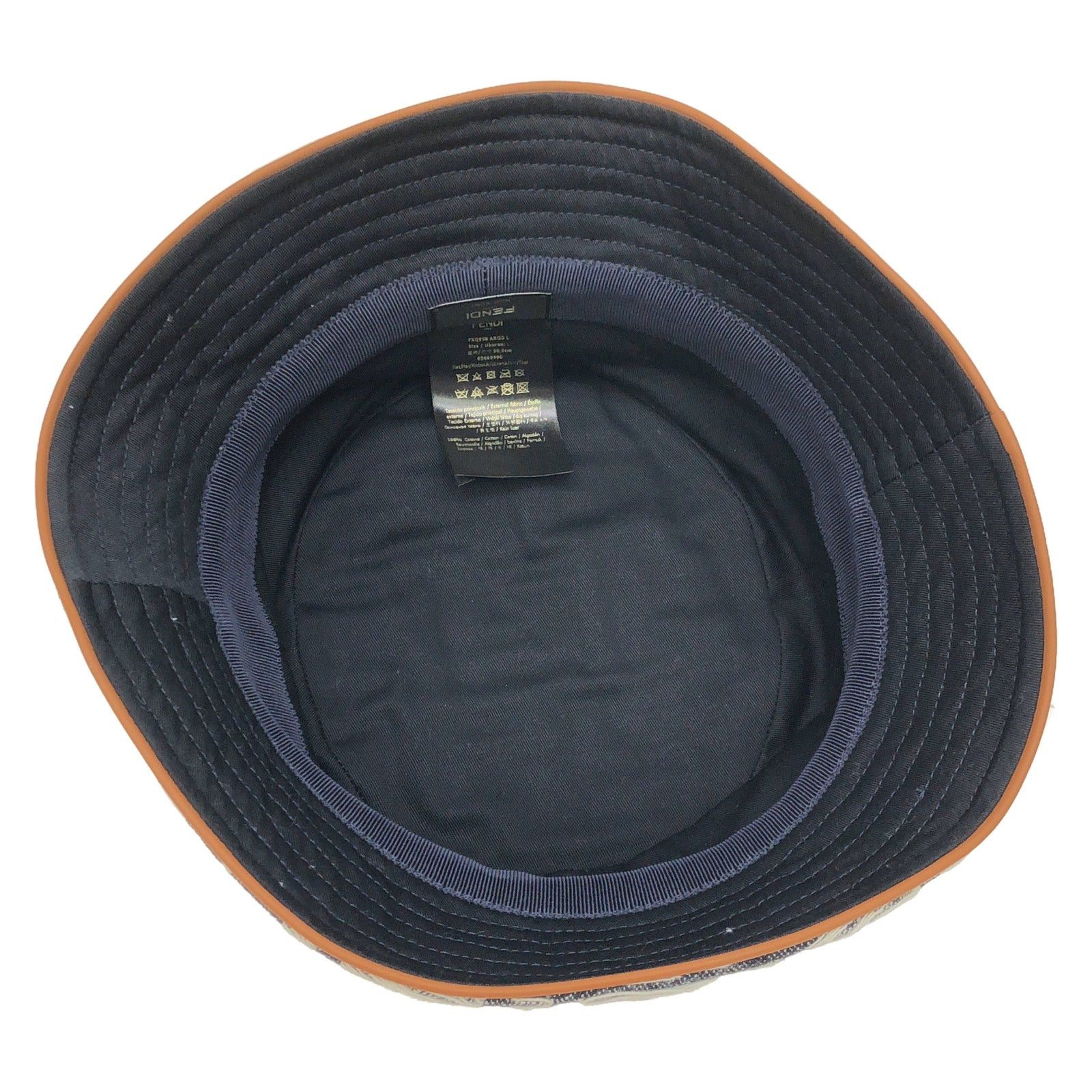 Fendi Fendi Bucket Hat Cotton Navy Size ONE SIZE - 4 Thumbnail
