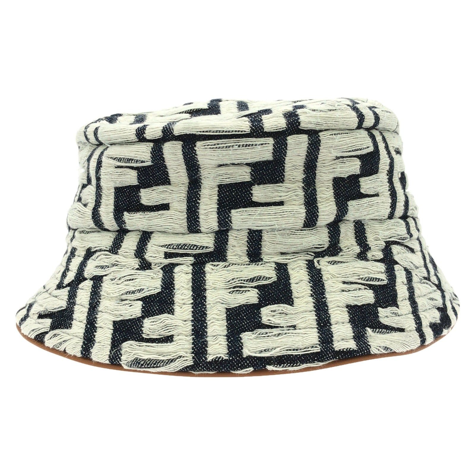 Fendi Fendi Bucket Hat Cotton Navy Size ONE SIZE - 3 Thumbnail