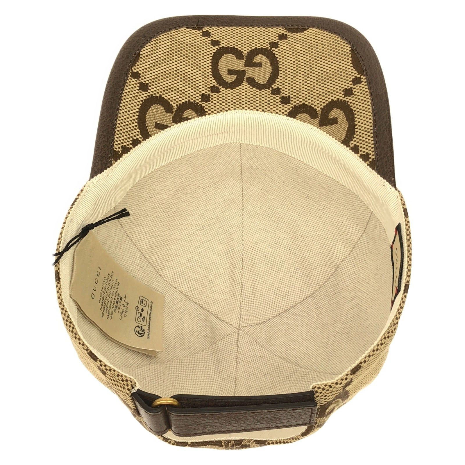 Gucci Gucci Baseball Cap Cotton Beige Size ONE SIZE - 4 Thumbnail