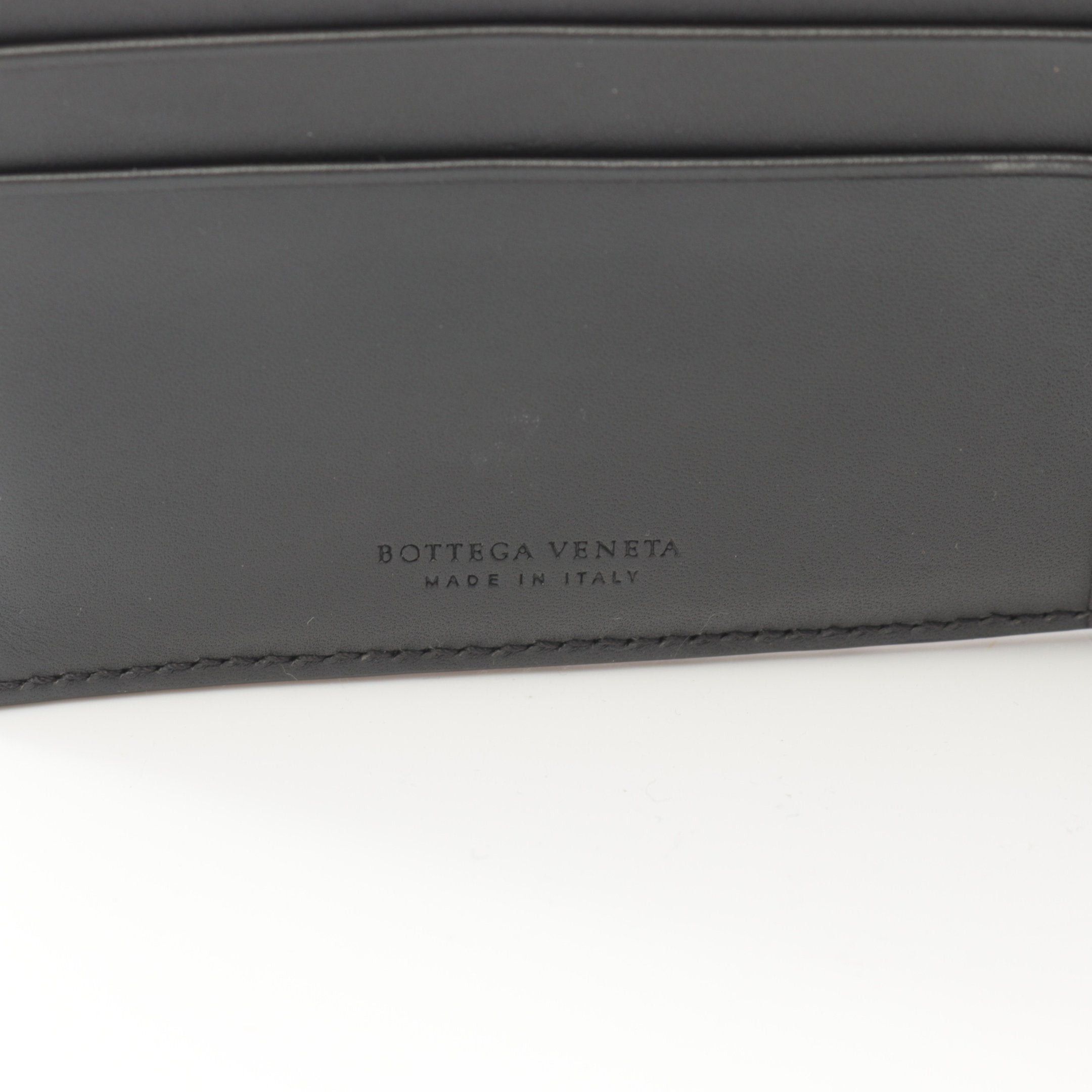 Bottega Veneta Bottega Veneta Intrecciato Bi-Fold Wallet Leather Dark Gray Size ONE SIZE - 4 Thumbnail
