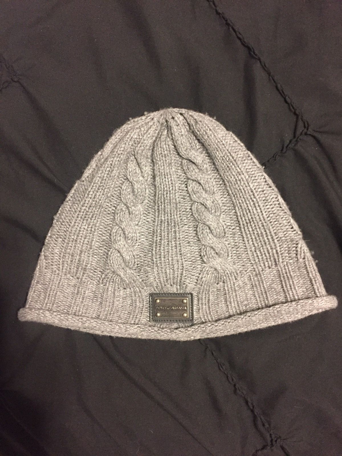 帽子 DOLCE&GABBANA beanie Cashmere and wool hat with branded tag in Grey for Men