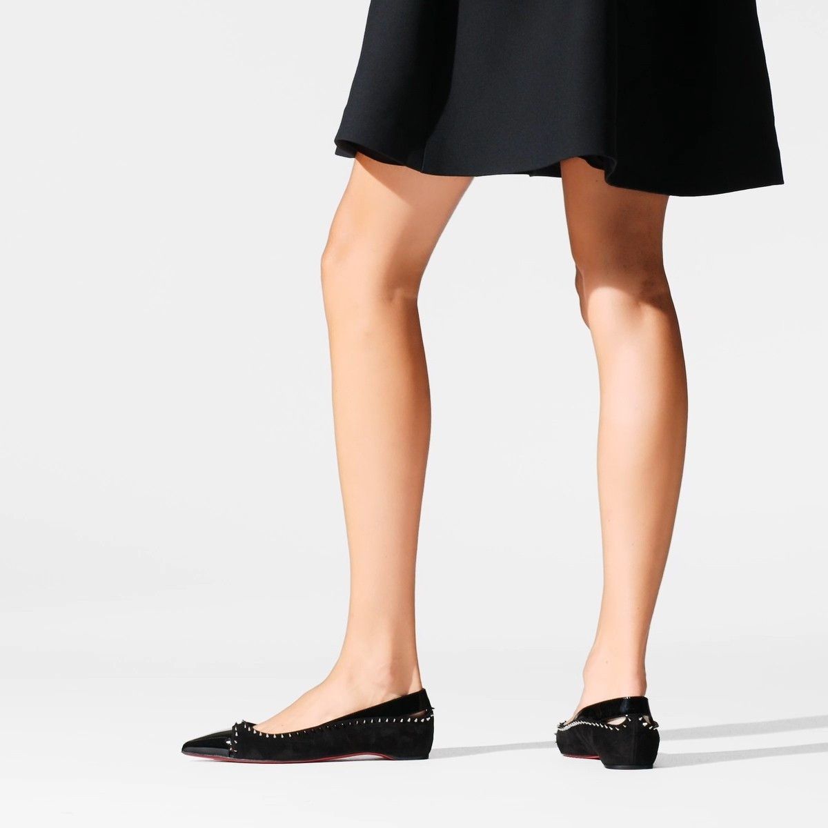 Christian Louboutin Duvettina Spikes Black Size US 6.5 / IT 36.5 - 3 Thumbnail