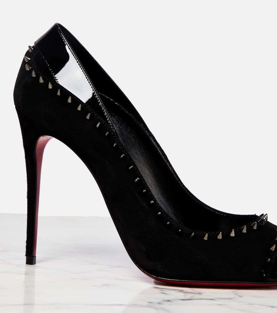 Christian Louboutin Duvette Spikes 100mm Suede Pumps Size US 9 / IT 39 - 6 Thumbnail