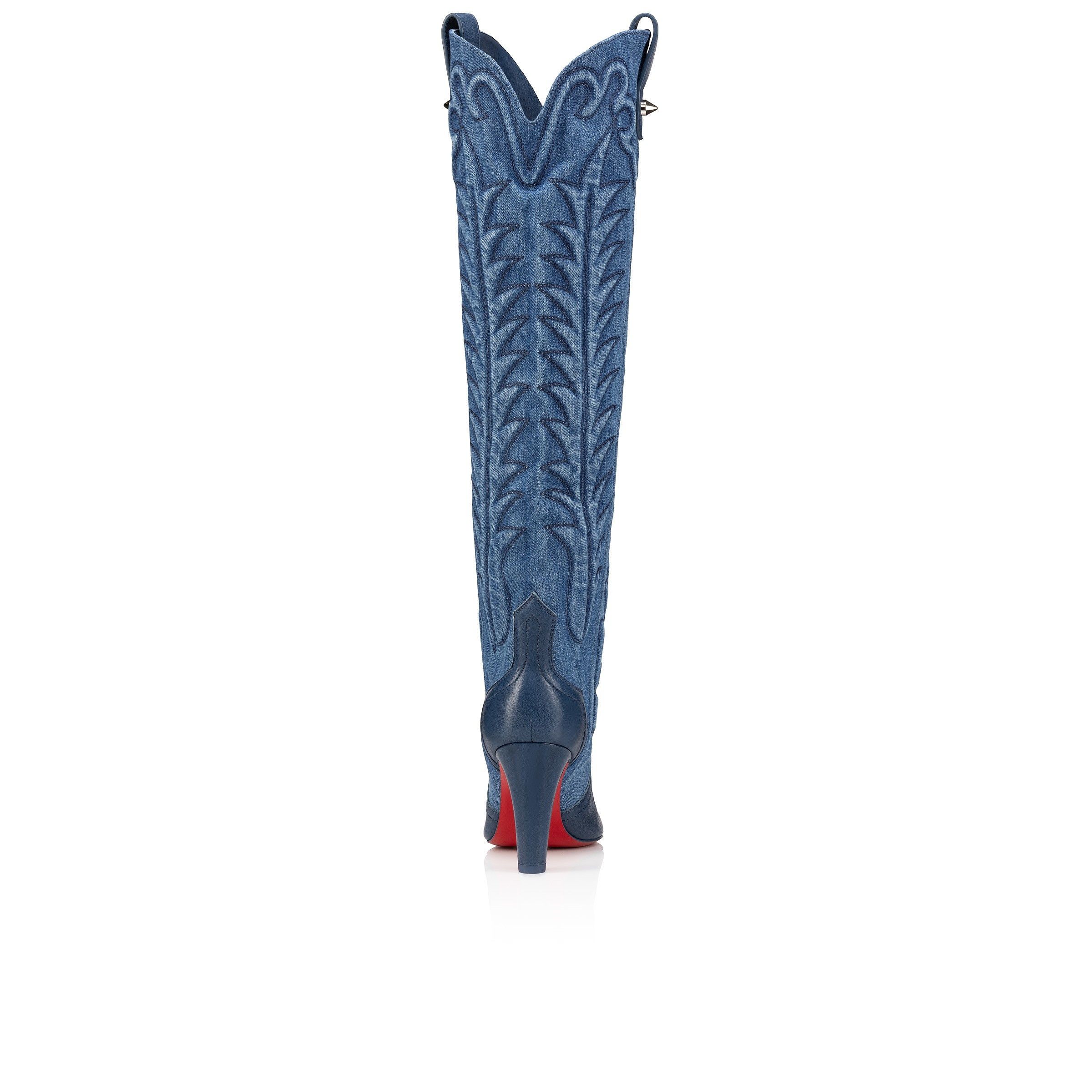 Christian Louboutin Santia Botta 85mm Denim Size US 5 / IT 35 - 5 Thumbnail