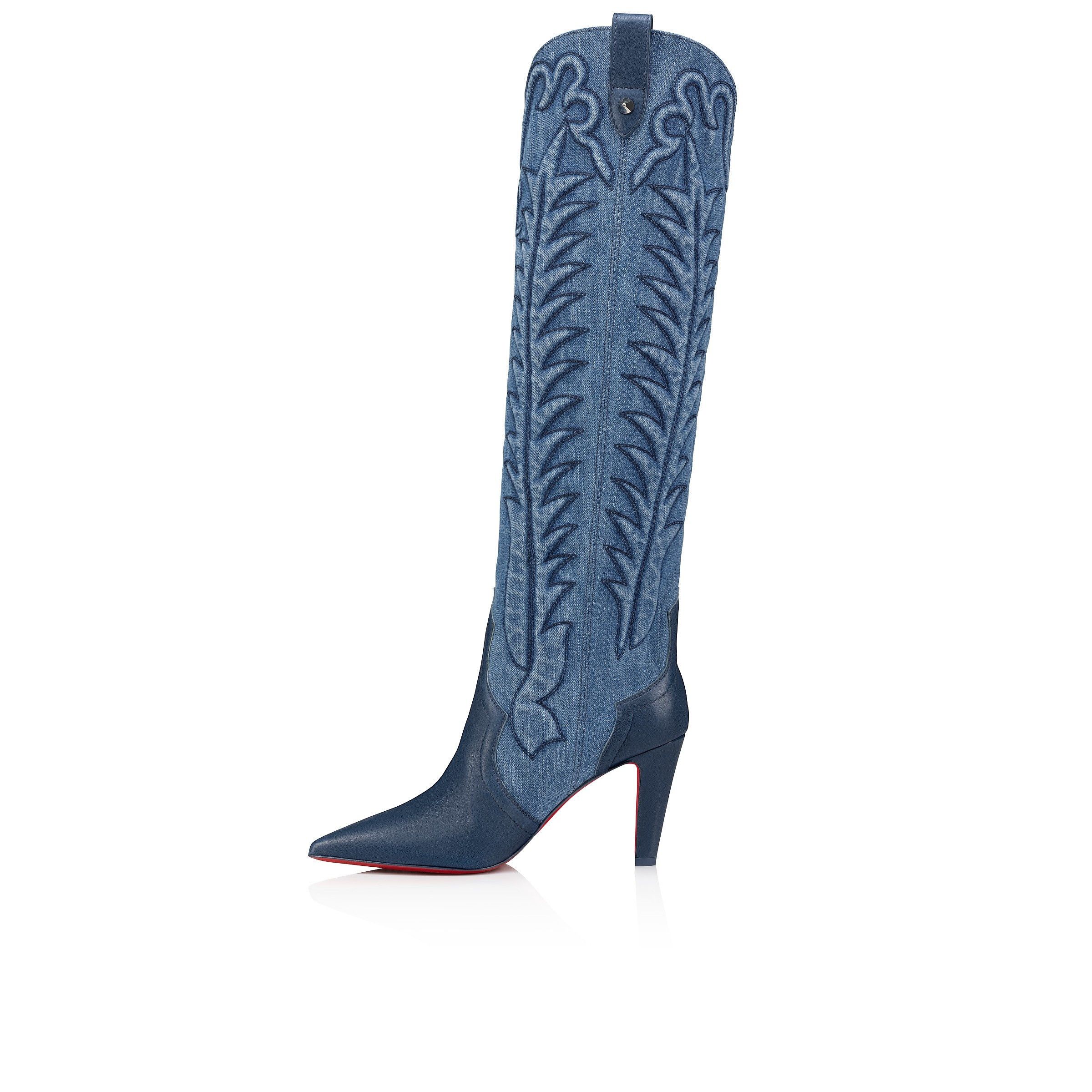 Christian Louboutin Santia Botta 85mm Denim Size US 8 / IT 38 - 4 Thumbnail