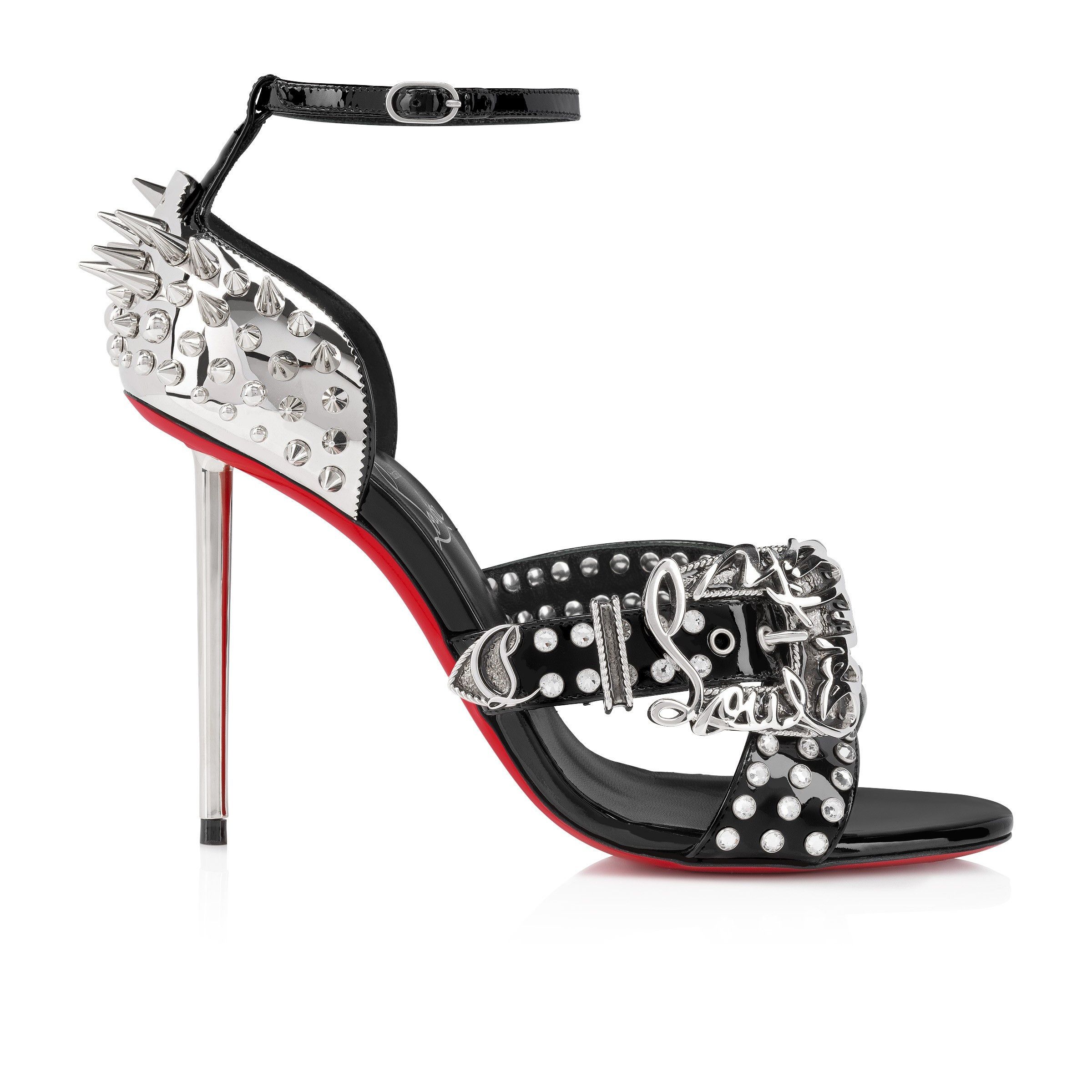 Christian Louboutin Wosandal Pic 100mm Black Size US 6 / IT 36 - 2 Thumbnail