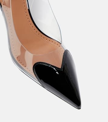 Alaia Cœur heart leather-trimmed PVC pumps in black Size US 7 / IT 37 - 4 Thumbnail
