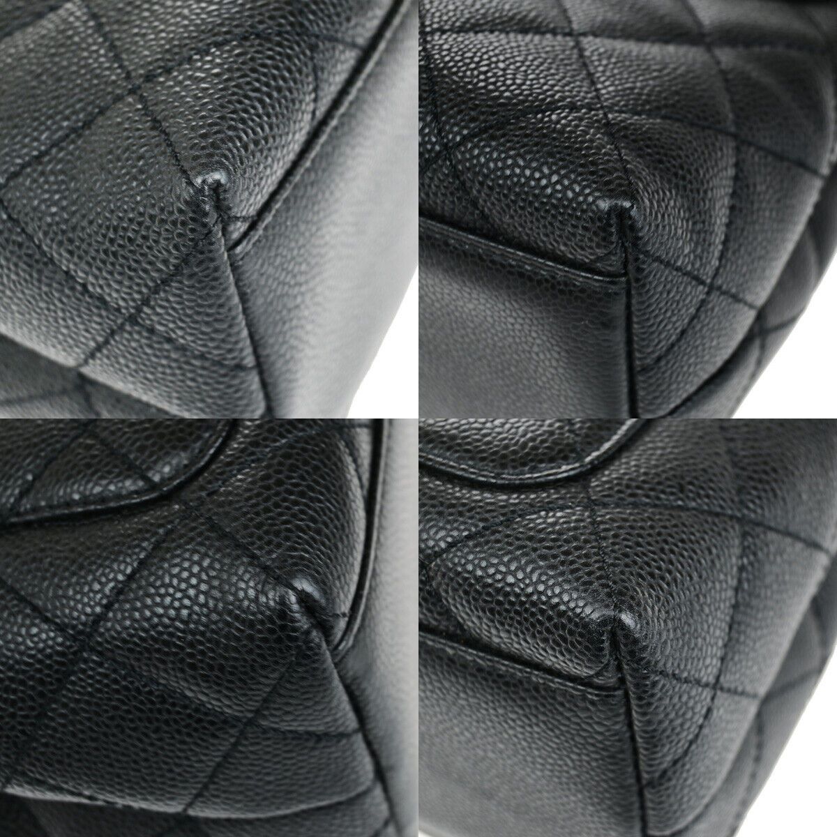 Chanel Coco Mark Black Leather Handbag (Pre-Owned) Size ONE SIZE - 6 Thumbnail