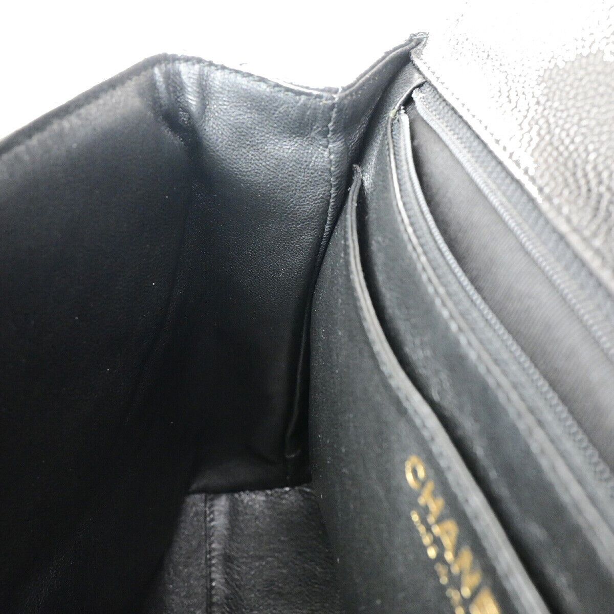 Chanel Coco Mark Black Leather Handbag (Pre-Owned) Size ONE SIZE - 13 Thumbnail
