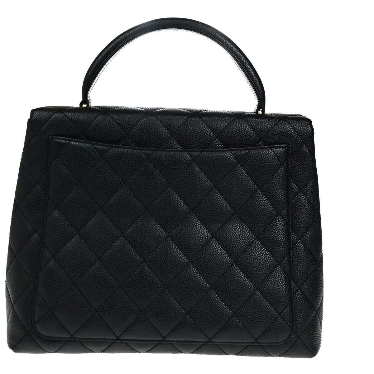 Chanel Coco Mark Black Leather Handbag (Pre-Owned) Size ONE SIZE - 2 Thumbnail