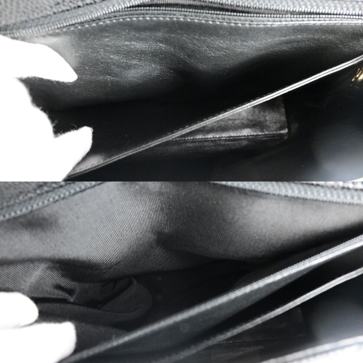 Chanel Coco Mark Black Leather Handbag (Pre-Owned) Size ONE SIZE - 16 Thumbnail