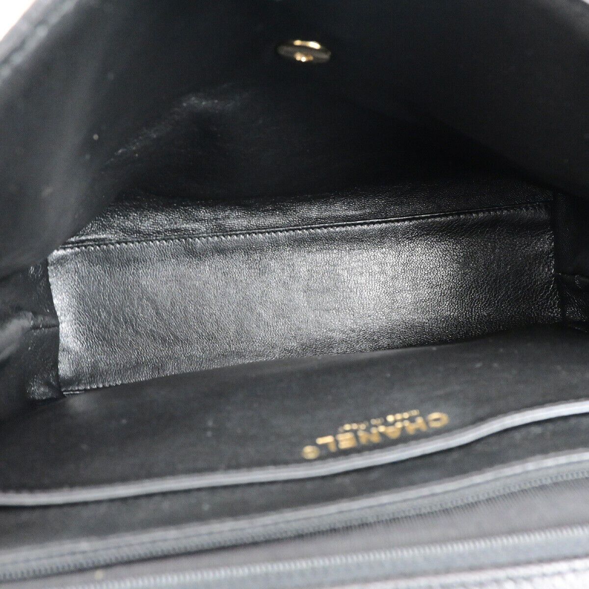 Chanel Coco Mark Black Leather Handbag (Pre-Owned) Size ONE SIZE - 10 Thumbnail