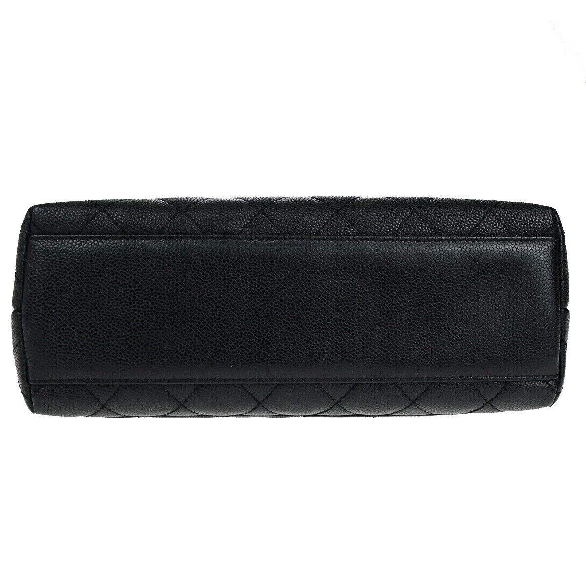 Chanel Coco Mark Black Leather Handbag (Pre-Owned) Size ONE SIZE - 14 Thumbnail