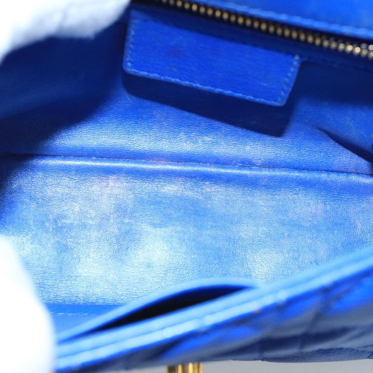 Dior Caro Blue Leather Shoulder Bag (Pre-Owned) Size ONE SIZE - 13 Thumbnail
