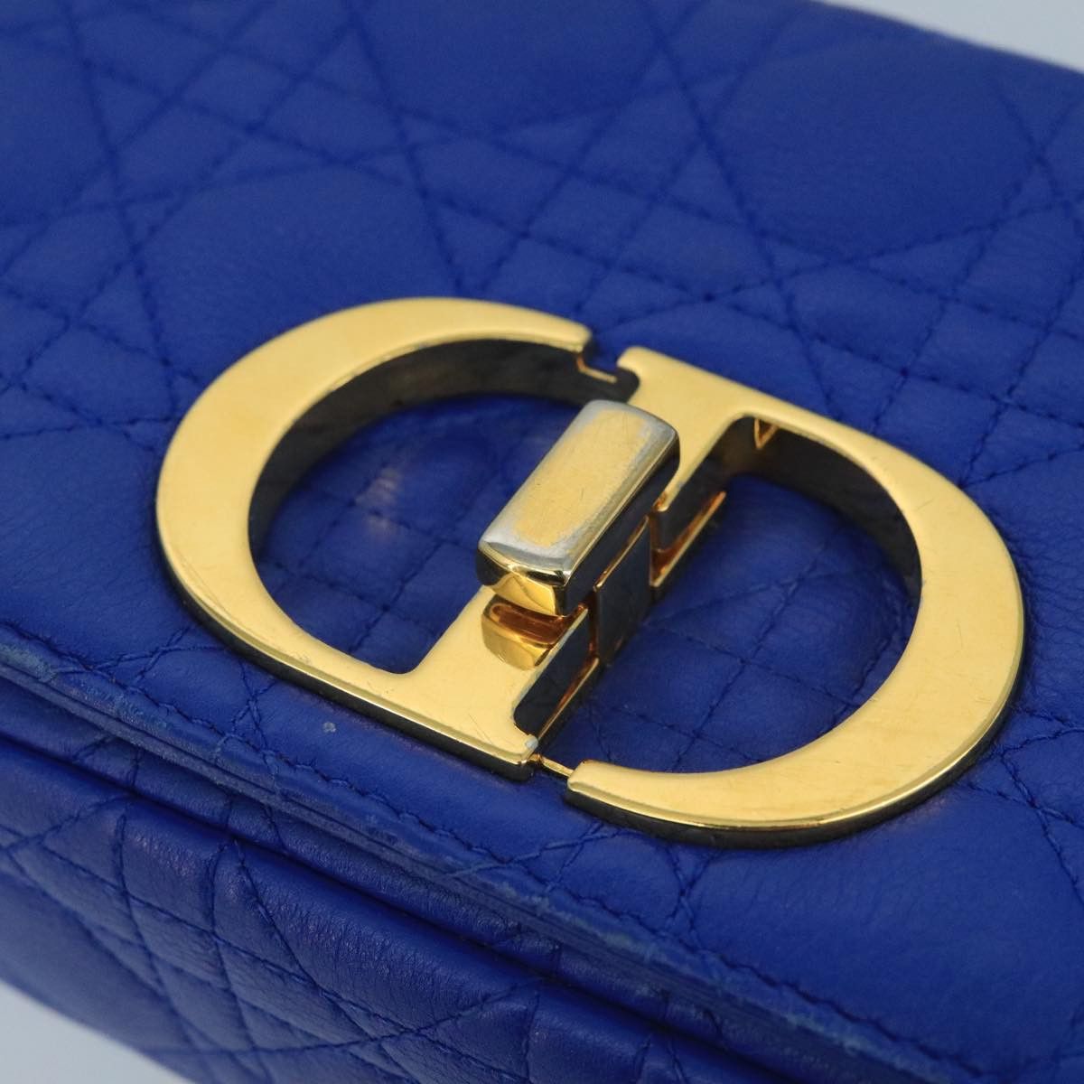Dior Caro Blue Leather Shoulder Bag (Pre-Owned) Size ONE SIZE - 12 Thumbnail