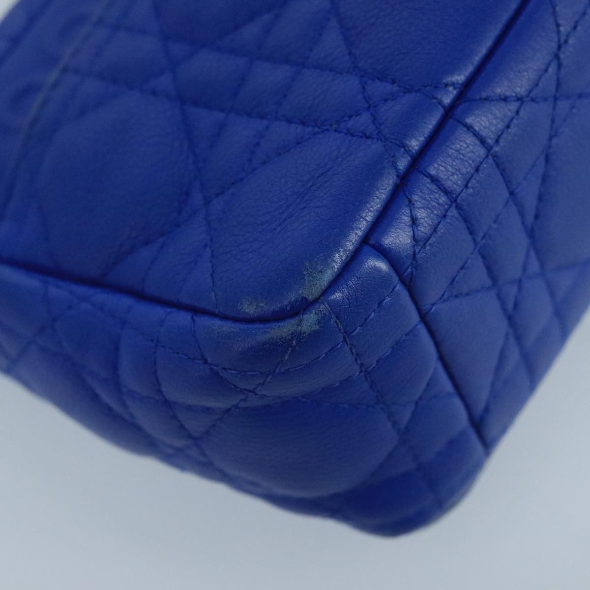 Dior Caro Blue Leather Shoulder Bag (Pre-Owned) Size ONE SIZE - 10 Thumbnail