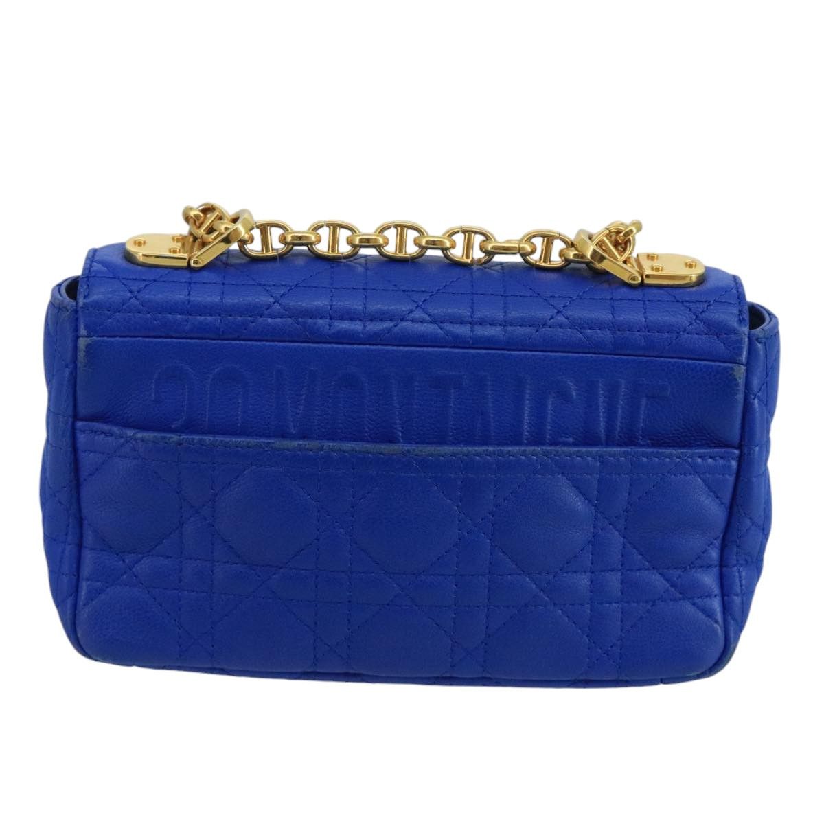 Dior Caro Blue Leather Shoulder Bag (Pre-Owned) Size ONE SIZE - 2 Thumbnail