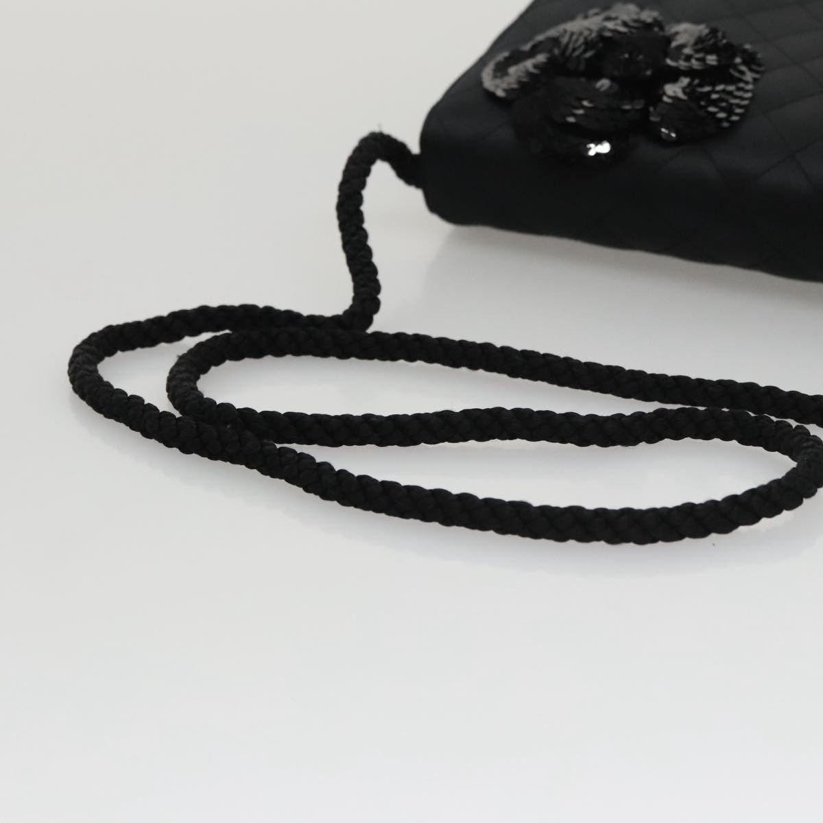 Chanel Camellia Black Silk Shoulder Bag (Pre-Owned) Size ONE SIZE - 5 Thumbnail