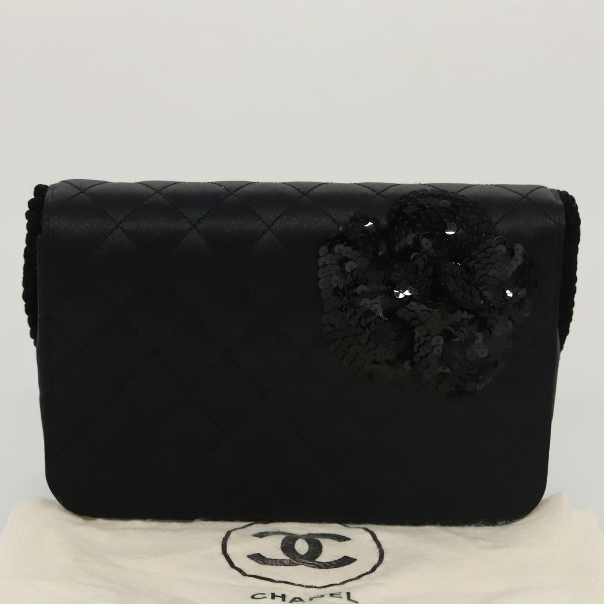 Chanel Camellia Black Silk Shoulder Bag (Pre-Owned) Size ONE SIZE - 16 Thumbnail