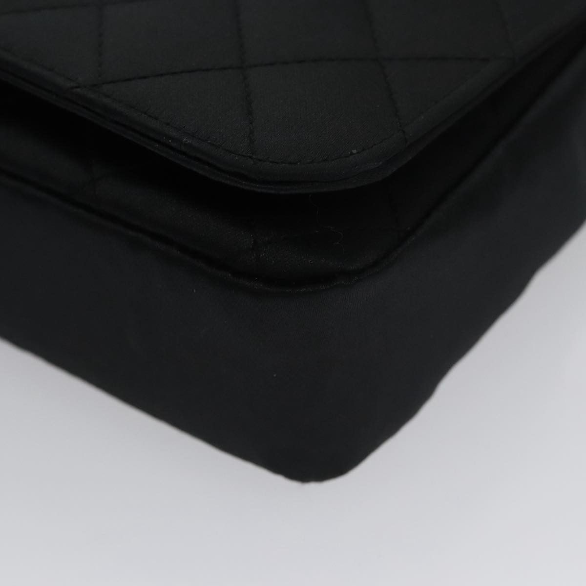 Chanel Camellia Black Silk Shoulder Bag (Pre-Owned) Size ONE SIZE - 8 Thumbnail
