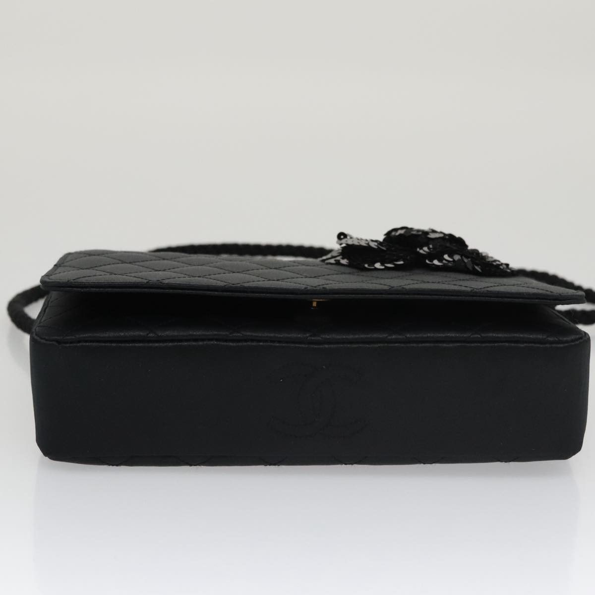 Chanel Camellia Black Silk Shoulder Bag (Pre-Owned) Size ONE SIZE - 20 Thumbnail