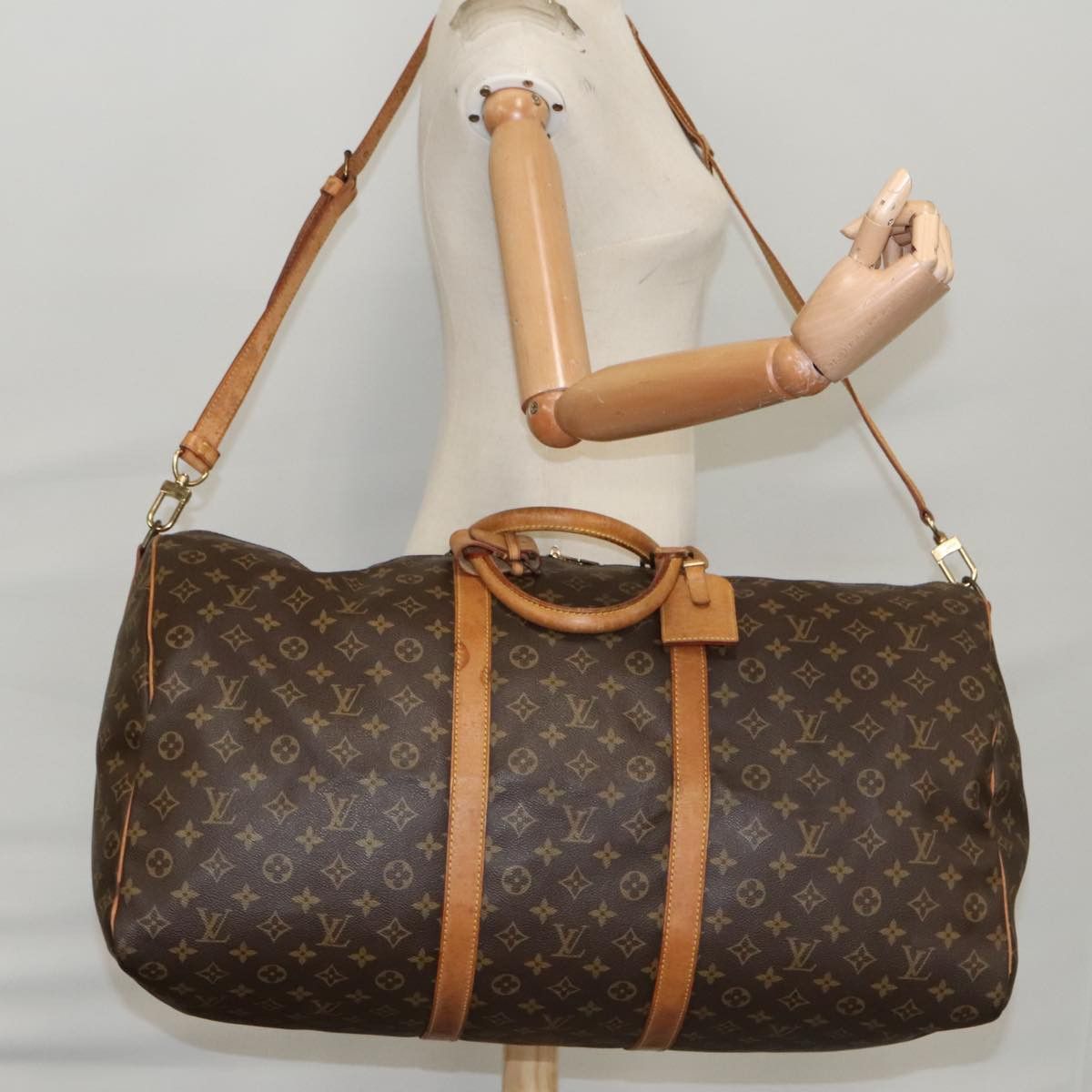 Louis Vuitton Keepall Bandoulière 60 Brown Canvas Travel Bag (Pre-Owned) Size ONE SIZE - 15 Thumbnail