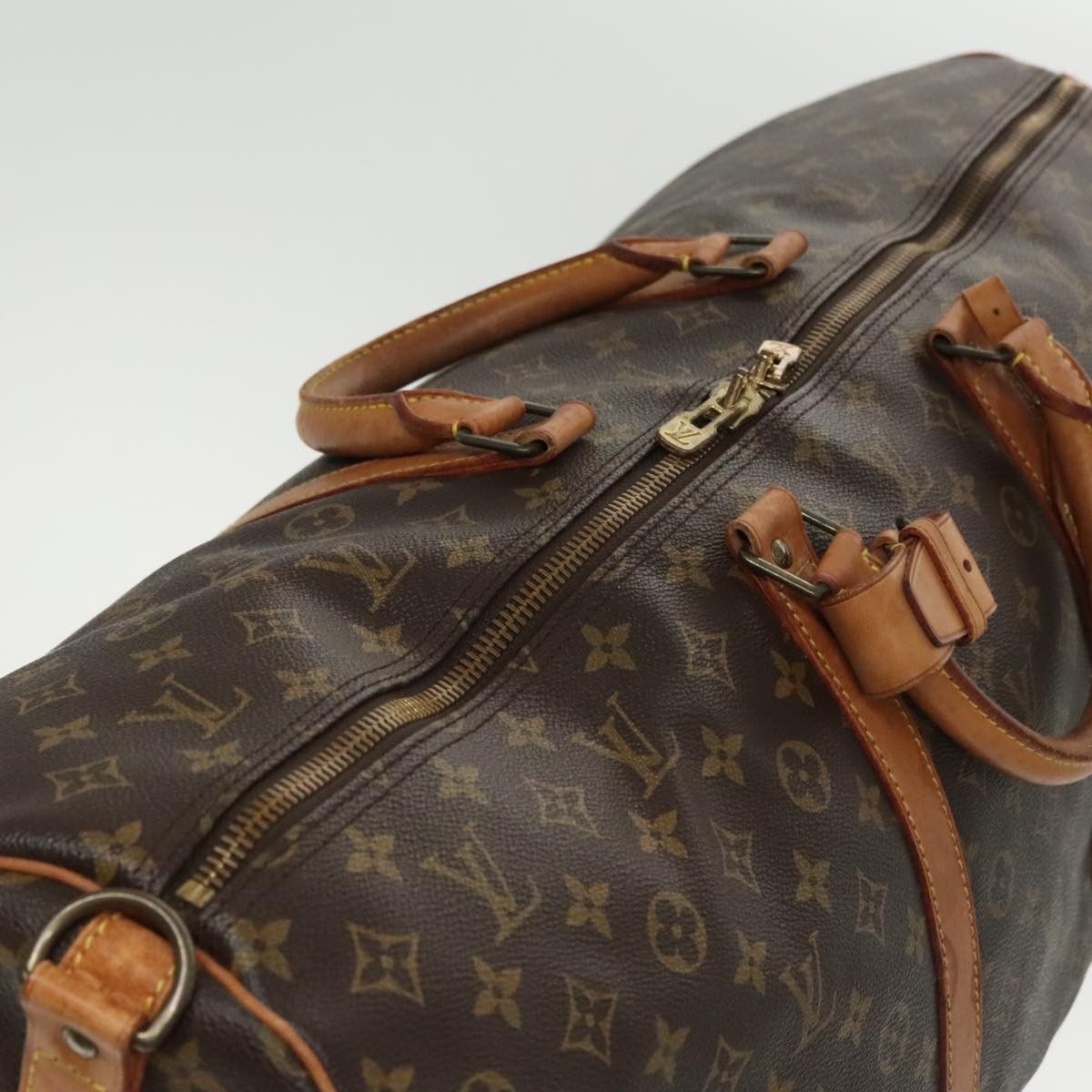 Louis Vuitton Keepall Bandoulière 60 Brown Canvas Travel Bag (Pre-Owned) Size ONE SIZE - 11 Thumbnail