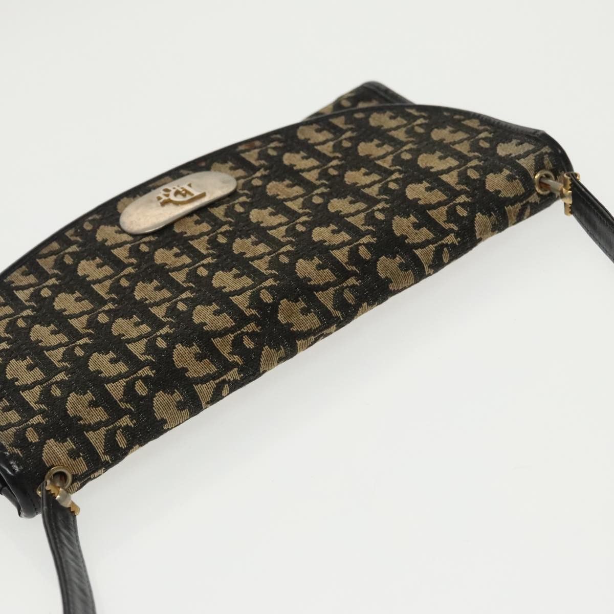 Dior Trotter Navy Canvas Shoulder Bag (Pre-Owned) Size ONE SIZE - 18 Thumbnail